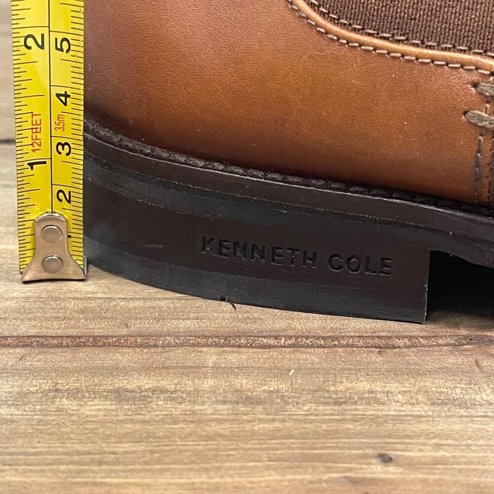 Kenneth Cole Men's Tully Chelsea Boots Size 11.5 Brown Distressed Leather - Picture 14 of 15